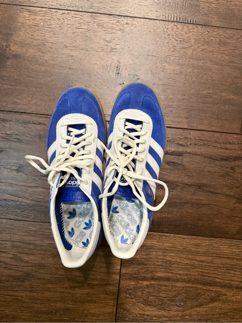 adidas Royal Blue and White Suede Sneakers